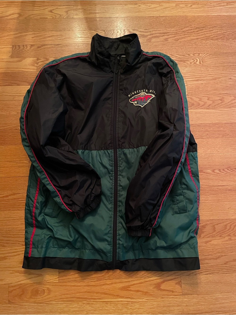 Vintage Minnesota Wild NHL Licensed Wind Breaker Mens Unisex size Medium